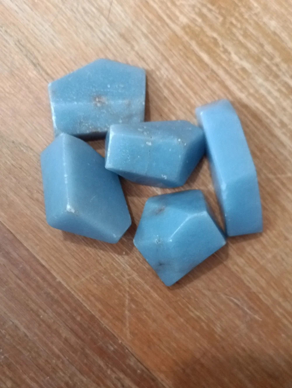 Blue Angelite Crystal Freeform Lot Of 5